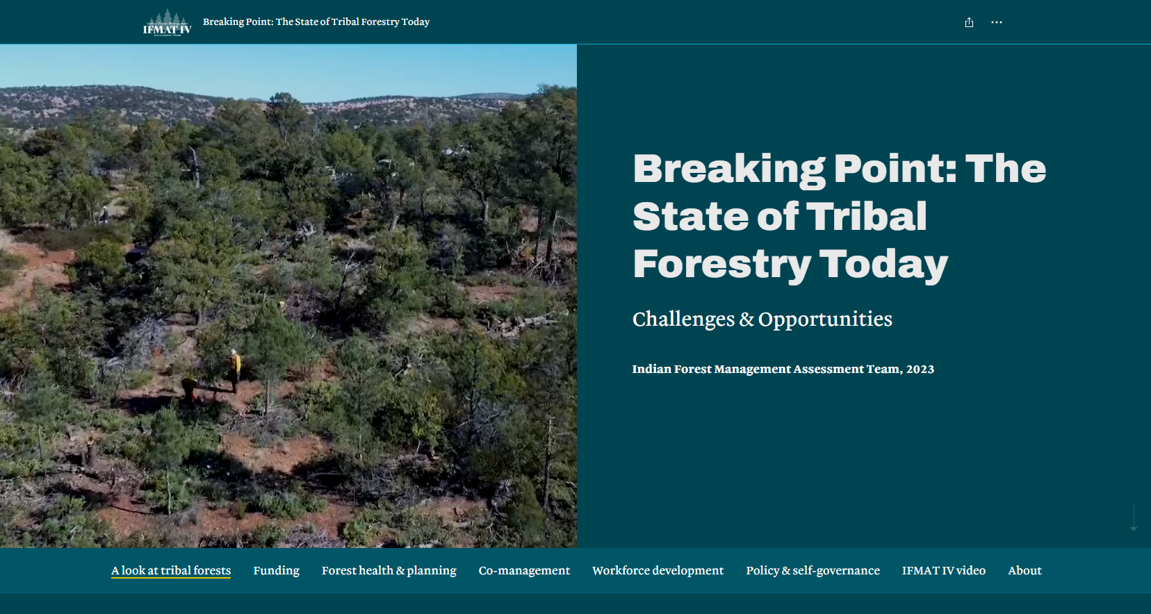 Learn More about Tribal Forestry with this Interactive, Multimedia Story Map