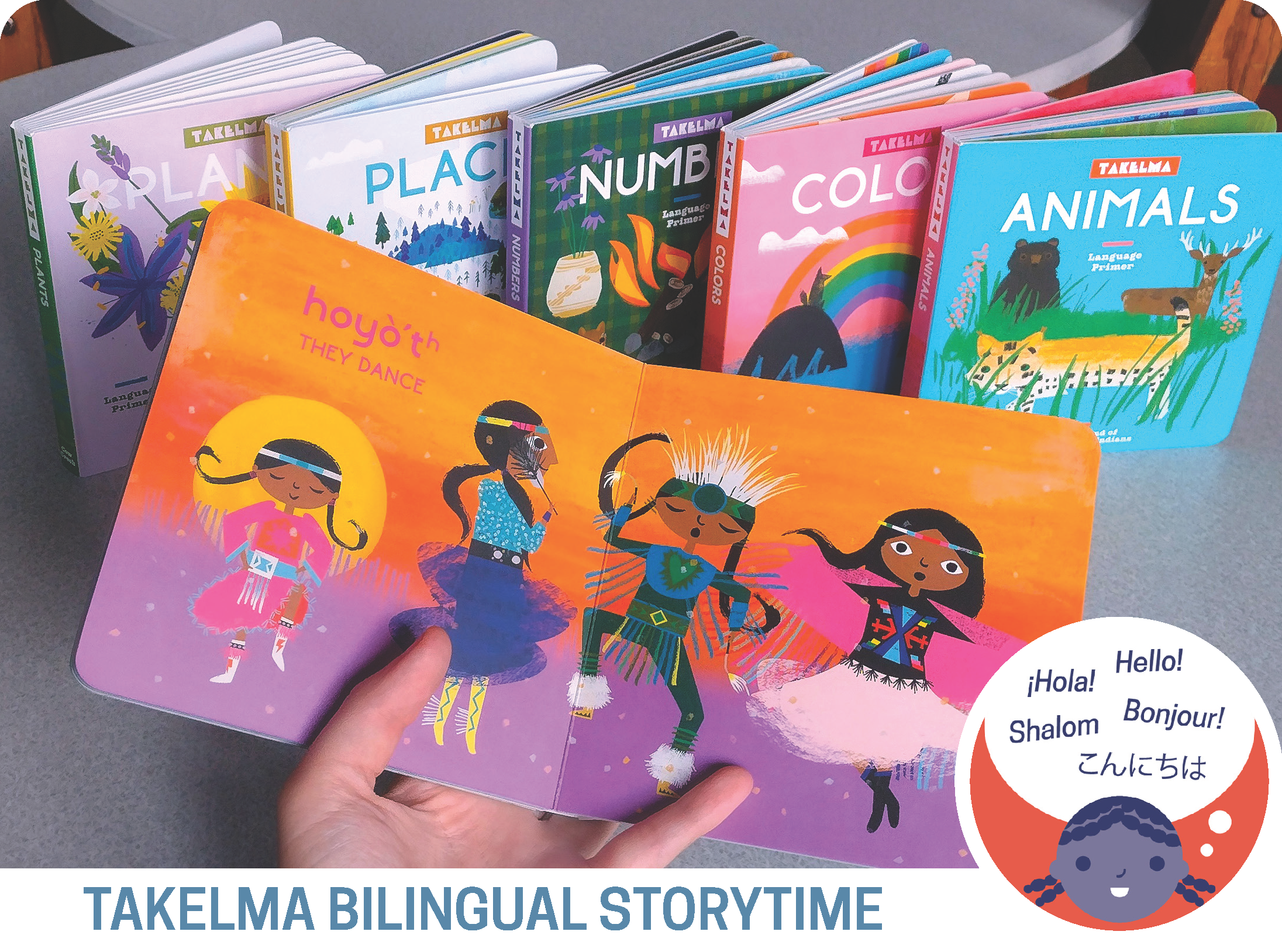 Children and their families are invited to Takelma Language Bilingual Storytime led by a Cow Creek Band of Umpqua Tribe of Indians Takelma Teacher-Learner.